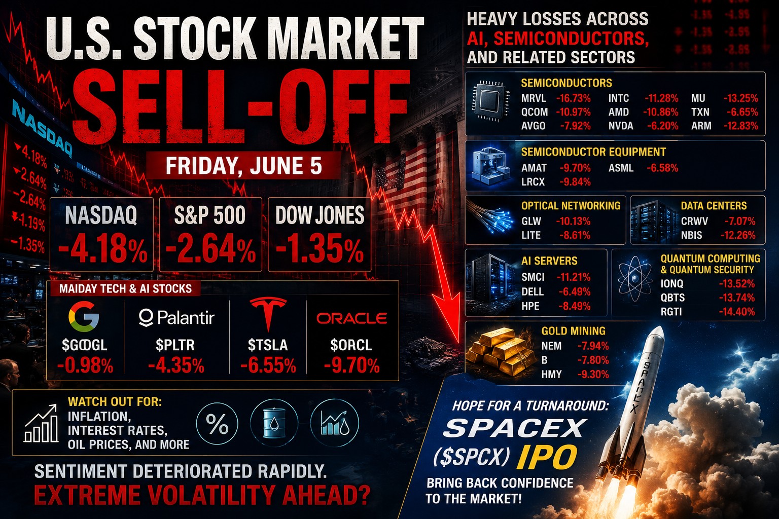 U.S. Stock Market Selloff – June 5
